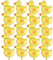 20 gelbe Folienballons für Babyparty-Dekorationen