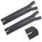 ByaHoGa 2 Stück 12 cm Reißverschluss Kunststoff Schwarz 5mm Nicht teilbar für Tasche DIY Nähen Craft (RZ-CE)
