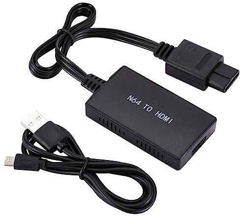 N64 to HDMI-Compatible Converter, N64 HDMI Adapter, N64 To HDMI Converter, Nin-Tend 64 to HDMI-Compatible Adapter High Definition Link Cable for N64, SNES, SFC, GameCube