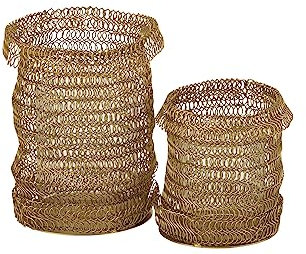 WINDLICHT Netz Maschen Metall Gold Large