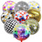 YOUYIKE 9 Stück Discokugel Luftballon, 22 Zoll 4D Disco Ballons, Mehrfarbige Disco-Folienballons für Disco Mottoparty Geburtstag Party Abschlussfeier Retro Dekoration 70er 80er 90er Jahre Deko