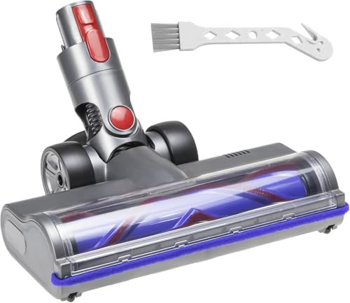 Tête de moteur pour aspirateur compatible avec Dyson V7 V8 V10 V11 V15 SV10 SV12 SV14 Animal Absolute Tête électrique 4 LED en forme de V pour sols durs et tapis bas