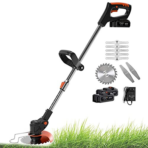 Suuim Coupe-Bordure électrique sans Fil 1800 W, Coupe-Herbe, avec Batterie au Lithium 36 V, Chargeur, Lames de Rechange, Taille-haie pour pelouses/Jardins/Coupe d'arbres