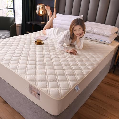 JIANINGHOME Bettlaken mit 100x200,Mikrofaser Matratzenauflage Superweich Matratzen Topper Tiefe Tasch