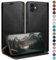 HUOUH for iPhone 12/iPhone 12 Pro 6,1 Wallet case with RFID Blocking PU Leather,Credit Card Holder,Flip Folio Book Phone cases Shockproof Cover Women Men for Apple 12 case Black