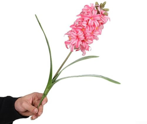 PETSTIBLE Künstliche Hyazinthe, 42 cm, violette Blumen, Zuhause, Garten, Hochzeit, Dekoration, künstliche Blumen (Dunkelrosa)