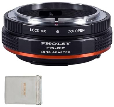 PHOLSY Manueller Objektivadapter: Kompatibel mit Canon FD/FL Objektiv und Canon RF (EOS R-Type) Kameragehäuse