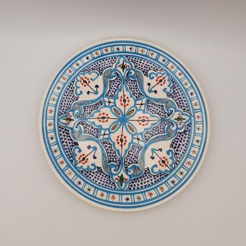 Assiette plate Marocain turquoise - D 24 cm
