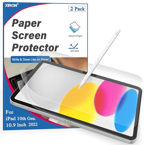 2 Stück Papier Schutzfolie für iPad 10. Generation 10,9 Zoll 2022/ A16 11 2025, Matte Paperfolie Displayschutz Blendfreiem zum Zeichnen und Notizen Machenm, Anti Fingerabdruck, Einfach Installieren