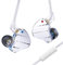 Kbear KS10 Auriculares de in ear monitor, auriculares con auriculares con cable profesionales, hifi kbear en el monitor de orejas in ear IEM con cable desmontable de 2 pines (azul, con micrófono)