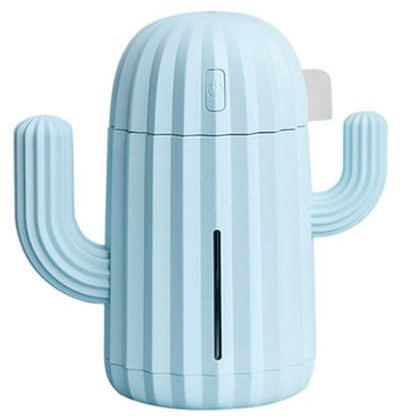 dijiusidy Genießen Sie überall frische Luft. Tragbarer Kaktus Luftbefeuchter, kompakter, platzsparender Luftbefeuchter, Diffusor, Aroma Luftbefeuchter, Nebelhersteller, Blaue Batterie