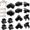 30° schräge Pergola Kit für 10,2 x 10,2 cm Holzpergola, DIY Holz Dach Pergola Halterungen Kit für Pavillon, Pergola, Gärten, Holzständer Schuppen, Metall Pavillon Kits - mit Schrauben