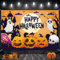 Happy Halloween Banner - Trick or Treat Party Deko, Extra Große Hängende Dekoration, Orange Hintergrund für Kinder Zuhause Wand Outdoor Garage