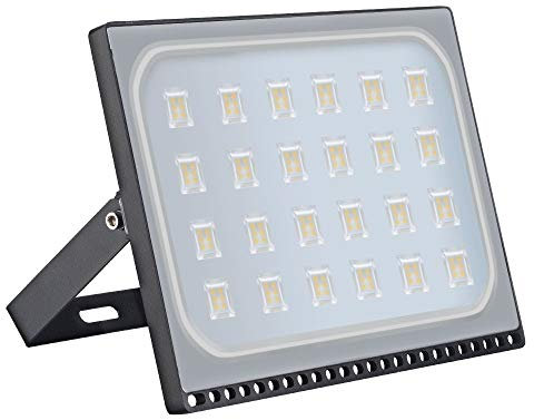 CAFIEDR Vintage Quadratisches Aluminium LED Flutlicht 150W IP65 Wasserdichtes LED Außenflutlicht Hohe Helligkeit Park Landschaftsbeleuchtung LED Flutlicht Hohe Farbe Außen Billbo(Glas)