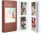 HIYQIN Fotoalbum für Instax Wide Film 3,5 x 4,25, 64-Taschen-Fotoalbum mit Fotofenster passend für Fujifilm Instax Wide 400/300/210/200/Wide EVO/Polaroid 600 i-Type – Braun