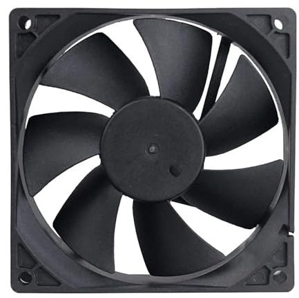 MFHgLKT Dual Ball 92mm Fan 9225 EC Brushless Fan Compatible With 110V 115V 120V 220V 240V Comes With Screws And Grill 92mm X 92mm X 25mm(With Black Grill)