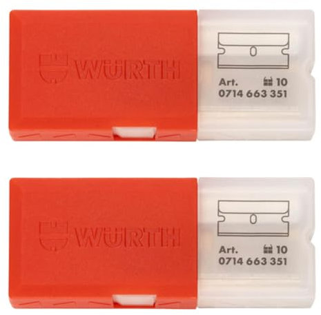 Würth 20x Ersatz Schaberklingen 0714663351 für Würth Klingen- Glasschaber Ersatzklingen