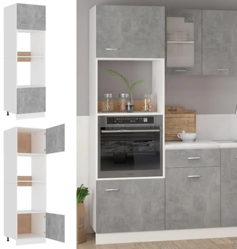 Generisch jiangboyue-802550 - Armario para microondas (60 x 57 x 207 cm), color gris