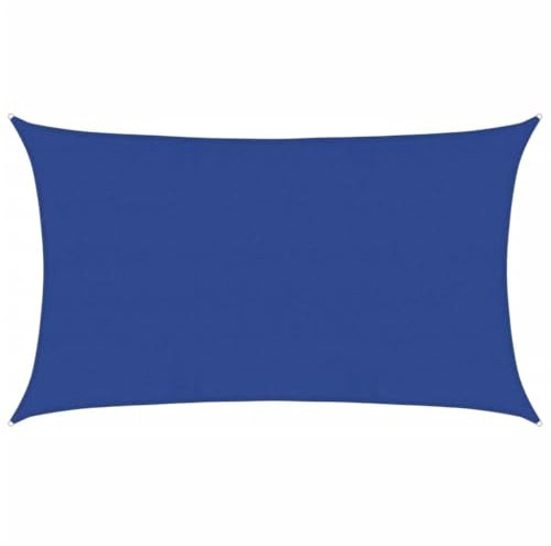 vidaXL Vela Parasole 160 g/m² Rettangolare Blu 5x8 m in HDPE, Vela ombreggiante, Ombra da Patio, tettoia ombreggiante, Vela da Giardino, tettoia
