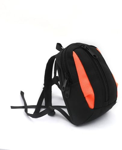 RC Modell Simulierte Rucksack Umhängetasche RC Ersatzteile für LOSI 1/4 Promoto-MX RC Elektromotorrad (Schwarz-Orange)
