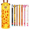 LEGAMI - Set of 7 Erasable Gel Pens + 2-in-1 Pencil Case Pen Pot - with Thermosensitive Erase Ink, Ink colours & barrel designs, 0.7mm Tip, Set 2 (Giraffe)