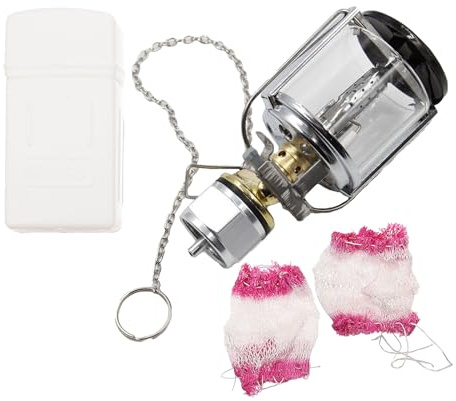 DINHEAROM Tragbare Mapp Gaslampe Campinglaterne aus Kupfer und Edelstahl Gasbetrieben und Einfach zu Bedienen als Zelt Lamp für Camping und Bootfahren