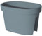 Decor Space Vaso balconiera, fioriera da balcone rettangolare per ringhiera in resina da esterno per fiori e piante (Blu, 40 cm)