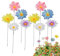 Bunte Blumenstecker - Dekorative Gartenpfähle | Metall Gänseblümchen Gartenstecker | Metall Blumen Garten Blumenpfähle Dekoration | Rasen Hof Outdoor Dekoration Für Garten Rasen Hof Outdoor