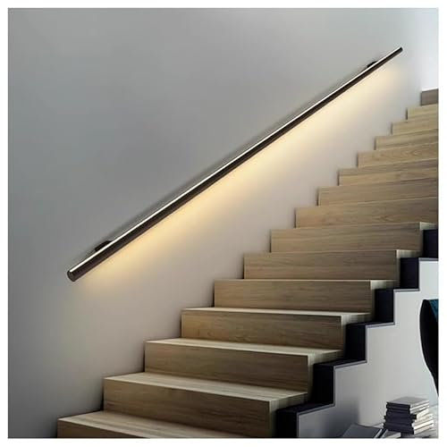 Pasamanos LED Para Escaleras, Luz De Pared Larga De Aleación De Aluminio, Pasamanos Iluminados Con Sensor Corporal, Pasamanos Luminosos Para Cubiertas Exteriores Y Escaleras Interiores(1.2m/3.93ft)