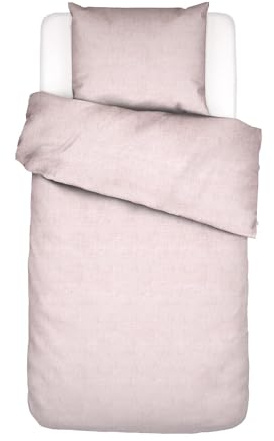 ESSENZA Bettwäsche Jule Woodrose, 135x200 cm + 1x 80x80 cm - 100% Bio-Baumwolle 114TC - Uni