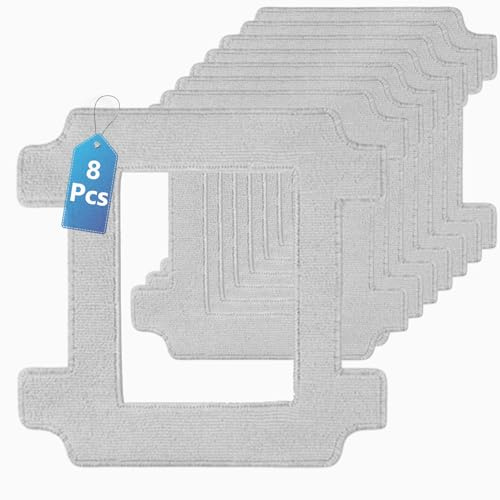 8 Stück Reinigungspad für ECOVACS WINBOT W2S/W2S Omni Fensterputzroboter | Wischtücher Roboter Reinigungstuch,Wiederverwendbar & Waschbar