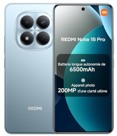 XIAOMI REDMI Note 15 Pro, Smartphone 12+512GB, Blu Ghiacciaio, 6500 mAh