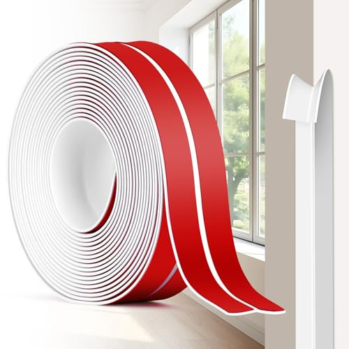 Kantenschutz Leisten Selbstklebend – Flexibles Weichprofil | Weiß, 6m x 4cm – für Türen, Fenster, Wände, Küche & Fliesen – einfache Montage, ideal für Renovierungen & Heimwerker