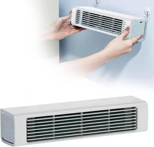 Ventilador de aire acondicionado inalámbrico portátil – Ventilador de refrigeración montado en la pared con 3 ajustes de velocidad para dormitorio, oficina, hogar y coche, refrigeración instantánea de