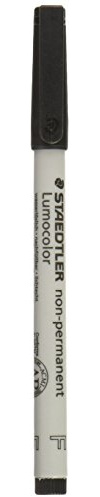 STAEDTLER Mars Lumocolor Nonpermanent Markers, Fine Point, 10/PK, Black (STD3169)