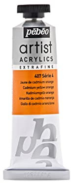 Pébéo 909407 - Pintura para Tejidos y Telas, Amarillo cadmio Naranja