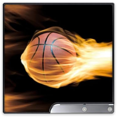 DeinDesign Skin kompatibel mit Sony Playstation 3 Slim CECH-2000-3000 Folie Sticker Basketball Feuer Sport