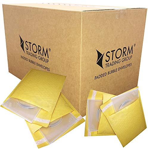 100 Gold Padded Bubble Envelopes 165X210mm DVD