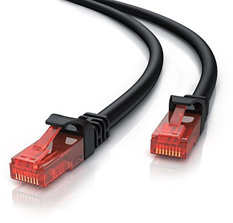 CSL - 25m Cable de Red Gigabit Ethernet LAN Cat.6 RJ45-10 100 1000Mbit s - Cable de conexión a Red - Compatible con Cat.5 Cat.5e Cat.7 - Conmutador Router módem