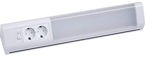 Müller Licht LED Unterbauleuchte in weiß mit 2 Steckdosen, 501mm