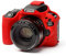 easyCover - Silikon Kameratasche - Schutz für Ihre Kamera - Canon 200D/250D/SL2/SL3 - Rot