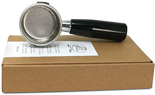 Porte-Filtre Sans Fond pour Machine à Café Espresso Europiccola Professional Stradivari La Pavoni Avec Panier Filtre 2 Tasses Inclus Fabriqué en Italie Manche Ergonomique - Ressort Retenue