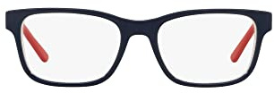 POLO PREP Ray-Ban Herren 0PP8534 Brillengestelle, Weiß (Shiny Blue/White/Red), 48