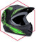 Saferide | Motorradhelm Schwarz-Grün Matt 51-52 cm Quadhelm Rollerhelm Cross Kinder ab 3 Jahre Enduro Regenschutz Sturzhelm Jugendliche Kleinkind Schutzhelm Kinderhelm Moped Mofa