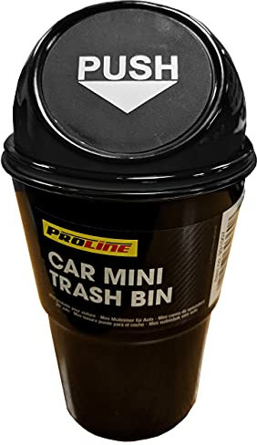 Car Bin Mini Rubbish Trash Can Small Portable Ash Tray Dustbin Desktop Tidy (Black)