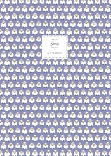 Sheep Notebook - Lined Pages - A4 - Premium: (Violet Edition) Fun notebook 192 lined pages (A4 / 8.27x11.69 inches / 21x29.7cm)