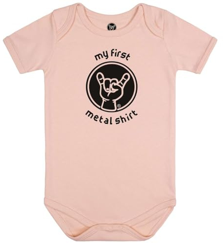 my first metal shirt – Baby Body Kurzarm | Strampler Bio-Baumwolle Jungen Mädchen