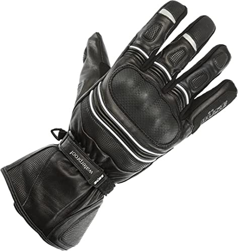 Büse Willow Wasserdichte Damen Motorradhandschuhe, schwarz/weiß, 7