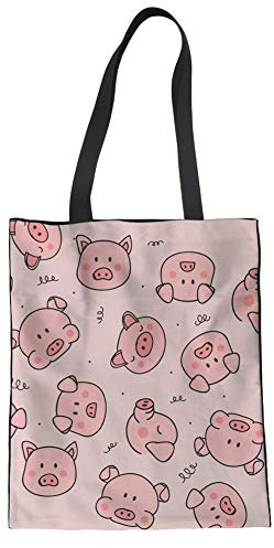 Renewold Tela Tote Bag Donna Casual Borsa Shopping Mano Tote Drogheria Borsa Portatile A Tracolla Satchel Eco-friendly Hobo Bag, RN-K294Z22, Rosa