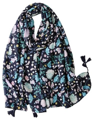 FAIRYGATE Halstuch Schal Damen Tuch mit Muster Eleganter Sommer Schals für Frauen Hochwertiges Tücher Seidentuch Seidenschal Halstuch und Chiffon Stola Dezent Stilvoll 47050